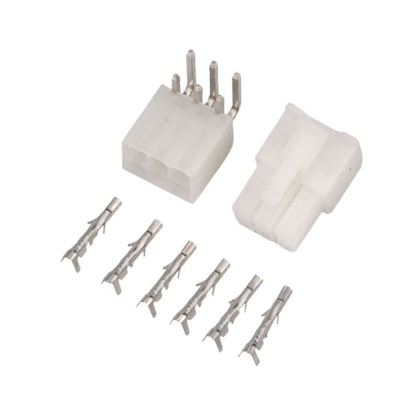 20 set 6 Pin/way 4,2mm Böjd nål