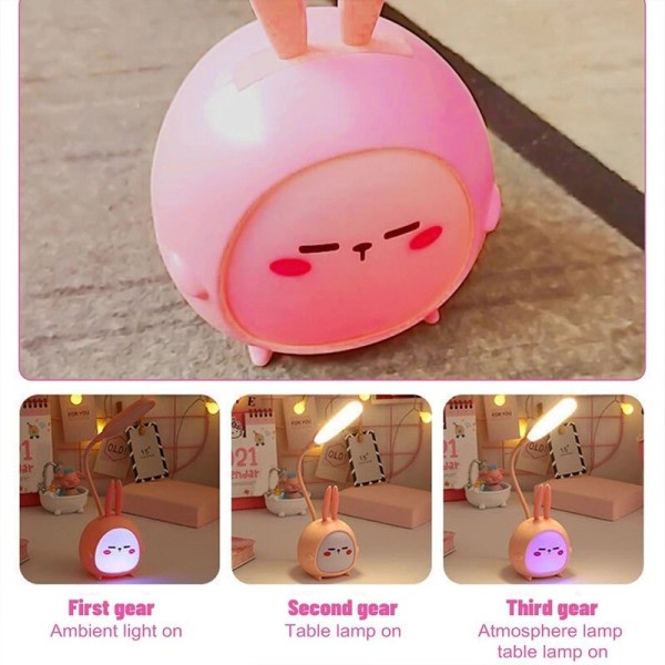 Lese Lampe USB LED Kawaii Kanin Skrivebord Lampe Barn Øyebeskyttelse Bord Lampe