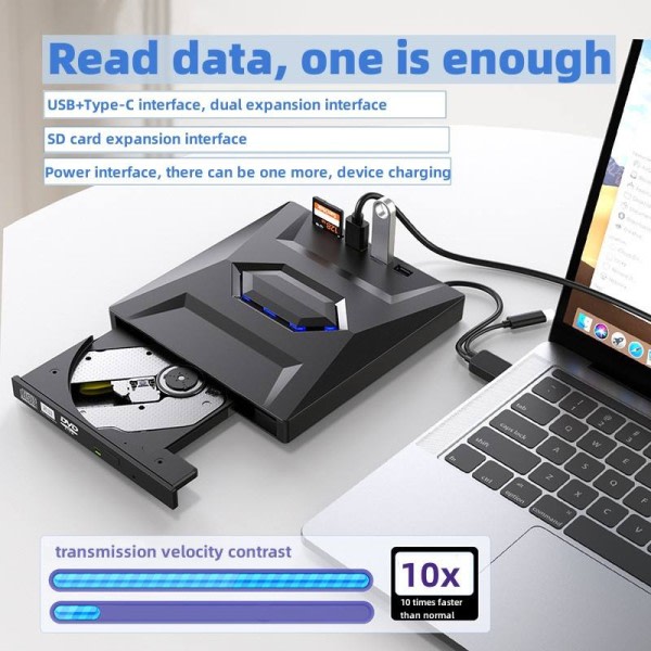 USB 3.0 Type C Ekstern CD DVD RW Optisk Drive DVD Brænder DVD Writer Super Drive