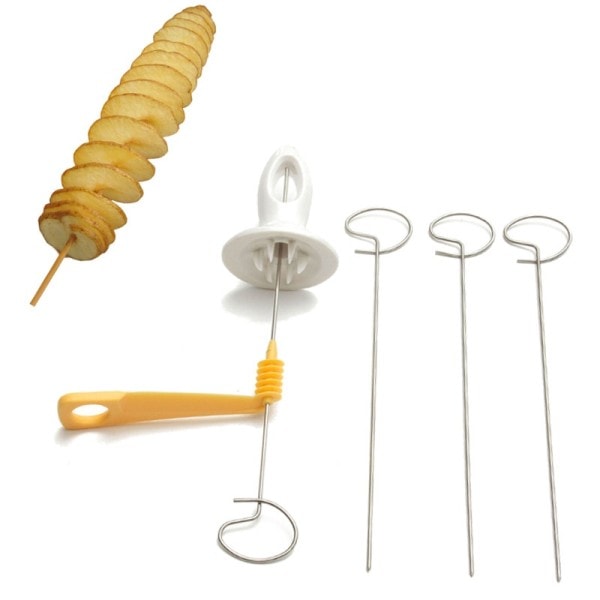 Spiral Potatis Cutter Twisted Slice Potatis Tower Whirlwind Potatis Cut 10PC set