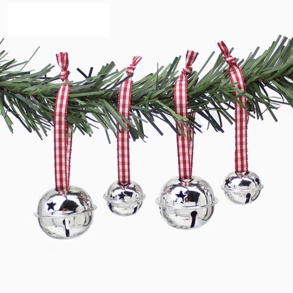 6 stk jule jingle bjeller jule tre anheng pynt