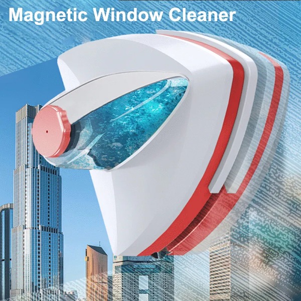 Magnetisk fönster rengöring borste dubbelsidig automatisk vatten urladdning torkare glas fönster borste