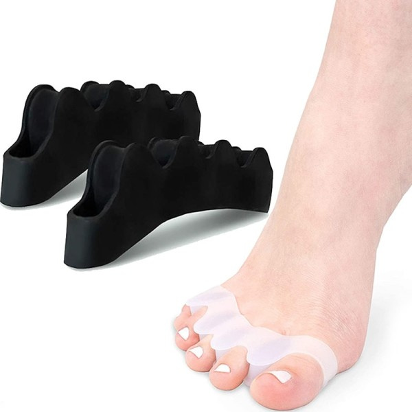 Silikon Finger Tå Protector Tå Separatorer Bårar Rightener Bunion Protector Smärtlindring Fot Vård 5 färger