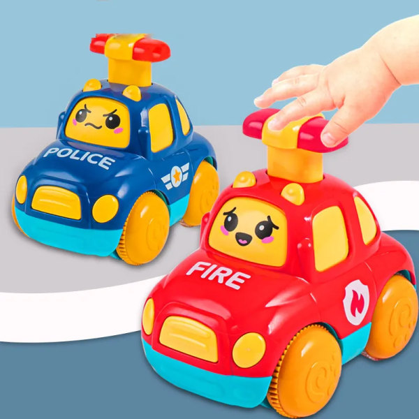 Baby legetøj biler til 1 2 3 år dreng gave tryk og gå tegneserie lastbil  pædagogisk legetøj 12e5 | Fyndiq