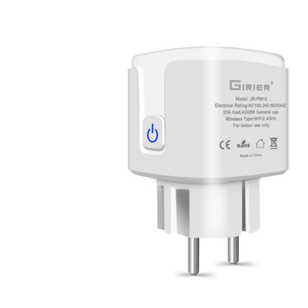 Wifi Smart Plug 20A EU Smart Socket Outlet virta näyttö ajastimella