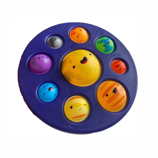 Lapset Kahdeksan Planeetta Yksinkertainen himmennin kuplat Hauska Lapsi Fidget lelut Stressin vastainen lelu