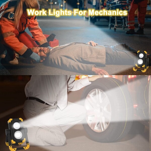 Genopladelig LED Work Light, 360 Degree Rotating Light