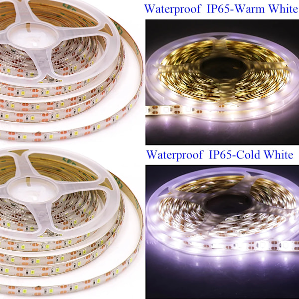 5V USB LED Strip Ljus Batteri Ström SMD 2835 3528 60LED 3m Vit Varm Röd Blå Grön Band Skåp Ljus Natt