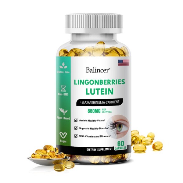 Beskytt øye helse lindrer øye tretthet lindrer stress makula helse syn omsorg immunsystem 60 kapsel