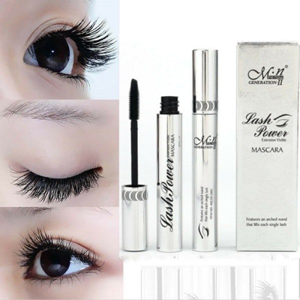 4D Silke Fiber Vippe Mascara Krølling Volum Sort Vanntett Væske Rimel Fiber Vippeforlengelse Sminke