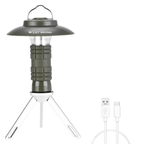 Bärbar Camping Ljus 3 In 1 Multifunktionell Utomhus LED Ficklampa USB Laddning Nödläge Lampa Hängande Tält Ljus
