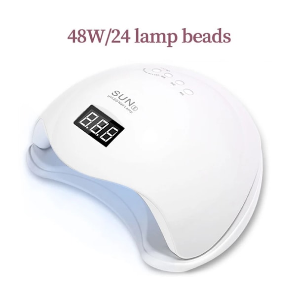48W Led Uv Lampa För Naglar Torkning All Gel Med Rörelseavkänning Professionell Stuga Manikyr Maskin Verktyg För Hem Användning