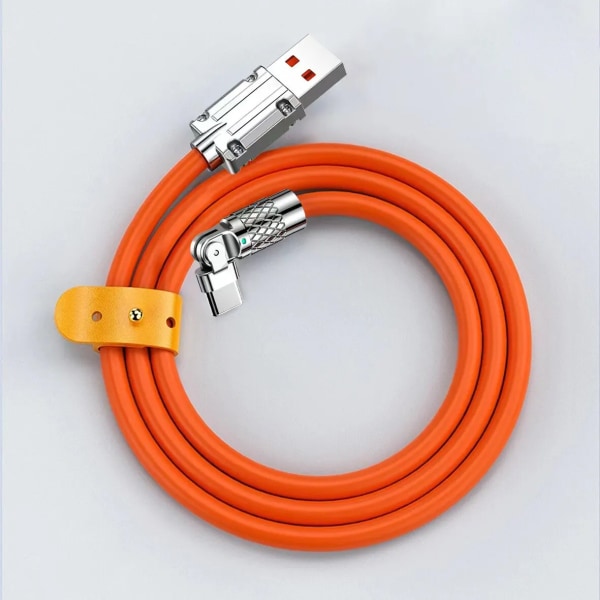 120W 7A snabb laddning USB Typ C kabel 180 grader rotation armbågskabel