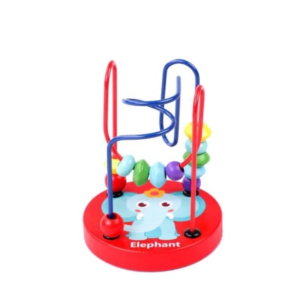 Baby Montessori Pædagogisk Matematik Legetøj Træ mini Cirkler Bead Wire Labyrint Rulle Coaster Abacus Puslespil legetøj