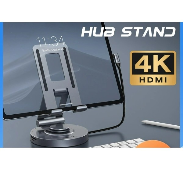 Moni USB C Hub pyörivä jalusta