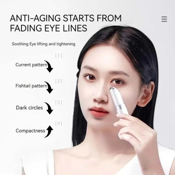 Mini Eye Massager att ta bort Ögon påsar Eye Skönhet Instrument för att Eliminera Trötthet Ladda Varm Komprimera Skönhet Ögonpenna Massör