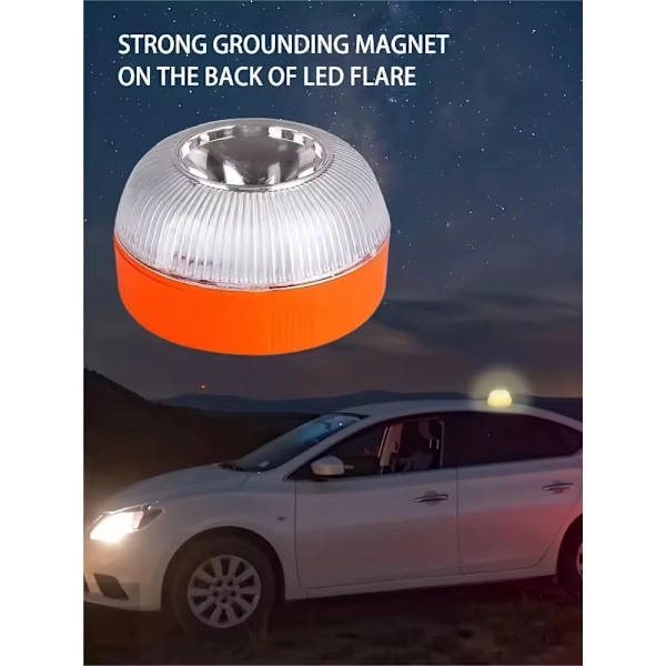 LED bil nødlys med magnetisk induktion