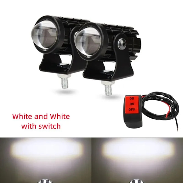 Moottoripyörä Mini Ajo Valo Kaksois Colo Ajovaloihin Lisävaloihin Spotlight Lamppu R ATV Skootteri Moto Sumu Light Lisävarusteet