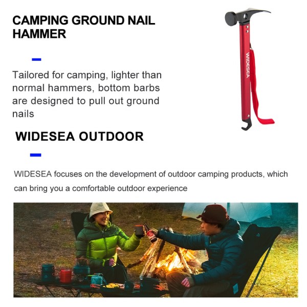 Camping Hammer Rustfritt Stål Kobber Utendørs Telt Pynge Stak Kall