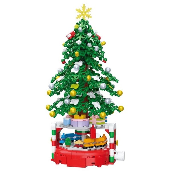Kreative Venner Jule Træ Tog Model Byggeklodser Gør det selv Klodser Børn Piger XMAS Gaver Legetøj