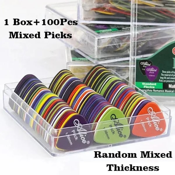 Flerfärgad gitarr pick 50/100 bitar blandat ABS premium plast gitarr pick