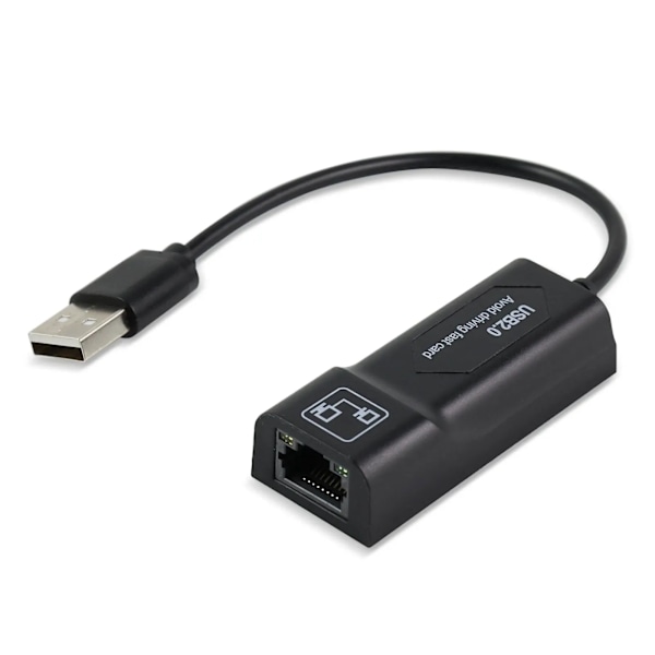 USB2.0 Till RJ45 Nätverk Kabel Adapter 100Mbps Trådbundet Nätverk Kort Extern Enhet Gratis Nätverk Kort För Dator Anteckningsböcker