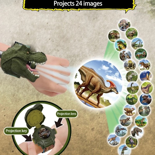 Børn’s Håndled Ur Projektion Legetøj Dinosaur Søvn Story Shadow Legetøj Fin Motor Skills Træning til Småbørn Koncentrat