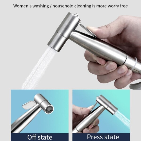 Håndholdt toilet vandhane sprøjte holdt rustfrit stål sprøjte pistol