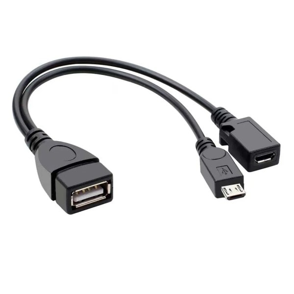 2 in 1 OTG kaapeli vaihto Fire Stick 4K yhteensopiva Android puhelimen tabletin mikro USB isäntä mikro USB virran kanssa