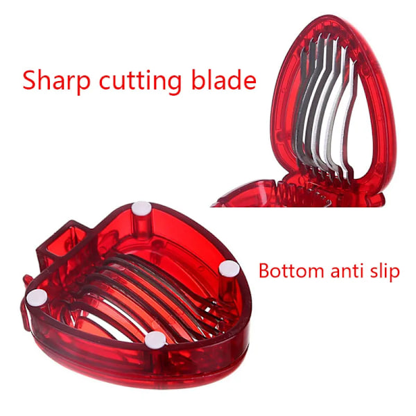 Jordbær Skærer Skærer Jordbær Kærner Jordbær Huller Frugt Blade Stængel Fjerner Salat Kage Æg Værktøj