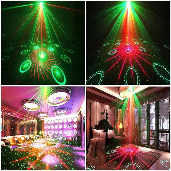 72 Mønster Disco Lys Scene Lys DJ Fest Laser Lys Projektor Lys Strobe Fest Klubb Hjem Ferie Dekorasjon Lys