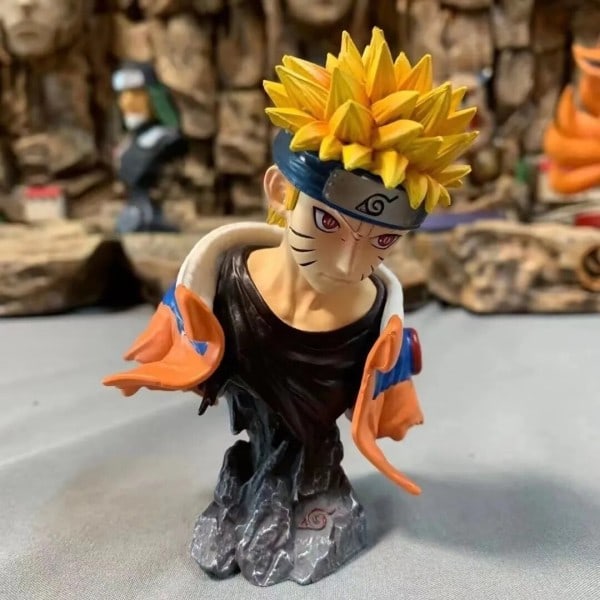 Anime Mini Naruto Uzumaki Naruto Barndom Byst Statue Anime Action Figur Statue Action Figur