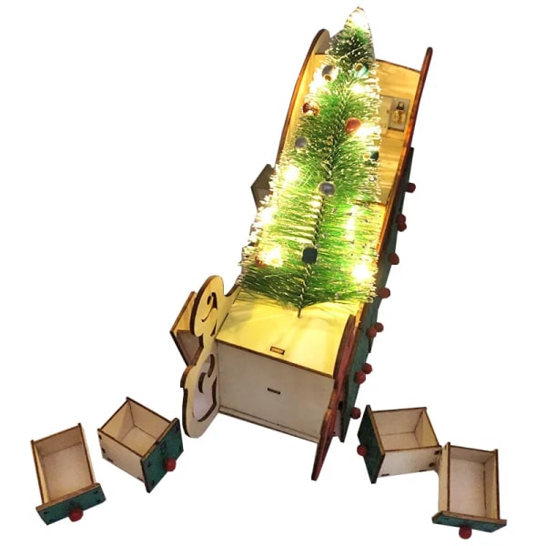 Jul advent kalender pynt træ lysende pynt gadget