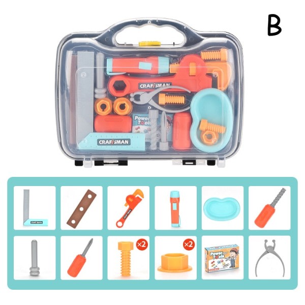 Lapset's Työkalulaatikko käsilaukku tekniikka säilytys laatikko tee-se-itse asennus teeskentely leikki lelut