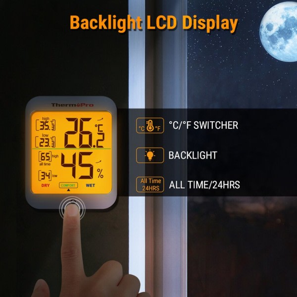 Digital Inomhus Rum Termometer Hygrometer Temperatur Fuktighetssensor