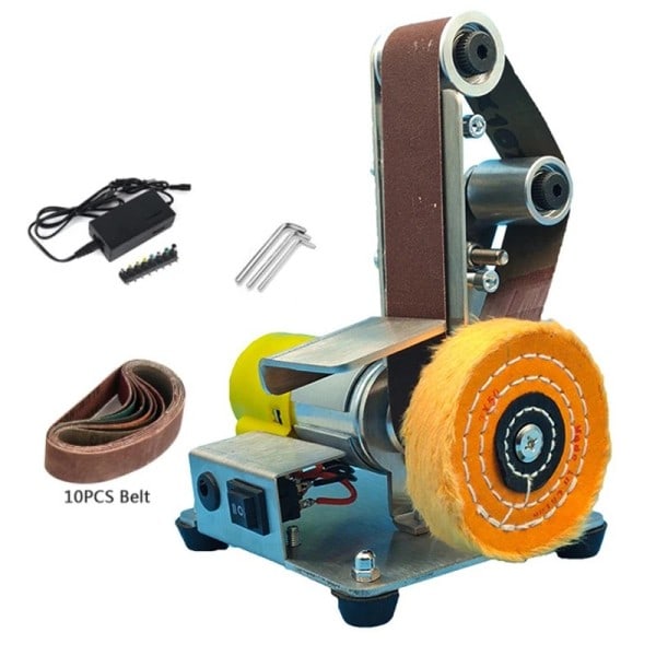 Multifunktionell Skrivbord Vertikal Mini Elektrisk Slipmedel Bälte Sandpapper Polering Maskin