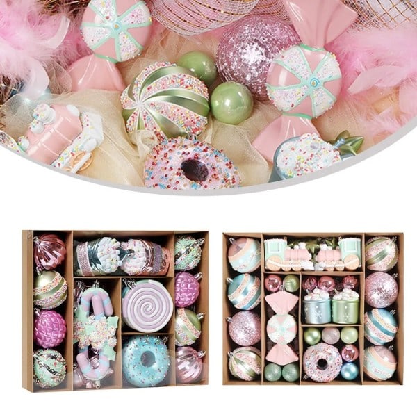joulu macaron jäätelö munkki muodot pallo koriste joulu puu riippuvaiset riipukset