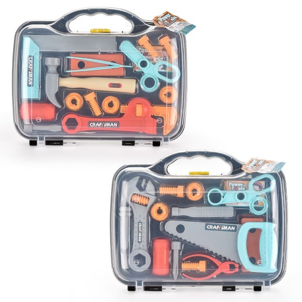 Børn's Værktøjskasse Håndtaske Engineering Opbevaring Kasse Gør det selv Samling Foregive Lege Legetøj