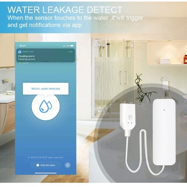 Smart WIFI Vand Lækage Sensor Flow Lækage Detektor Vand Flow Sensor