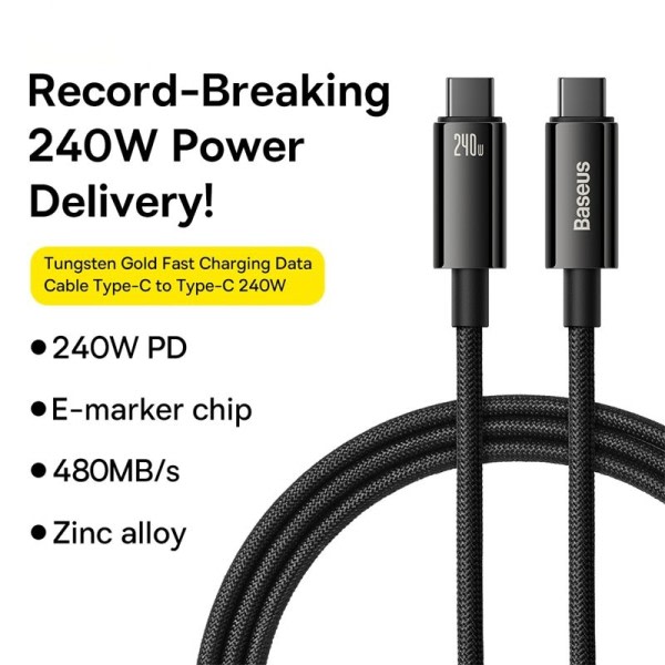 USB Type C Kabel Superopladning Hurtig Oplader Type C til Type Kabel
