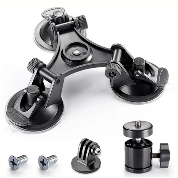 Triple Sugekop Montering med 1/4'' Standard Gevind Adapter til Gopro