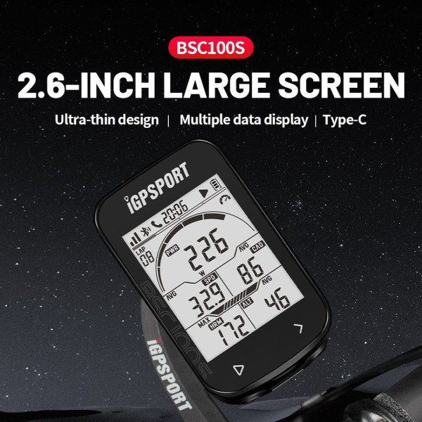 GPS Cykel Computer BSC100S Cykel Trådløs Speedometer Cykel Digital Stopur Cykling Kilometertæller