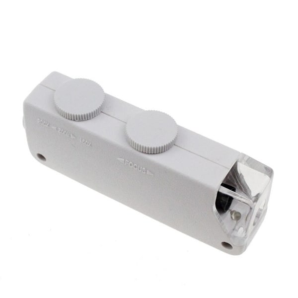 1 stk Ny Kvalitet Håndholdt 160X-200X Forstørrelse Zoom Len LED Oplyst lys lampe Lomme Mikroskop Forstørrelsesglas Lup