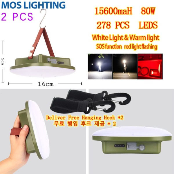 Genopladelig LED Camping Stærk Lys med Magnet Zoom Bærbar Lommelygte Telt Lys