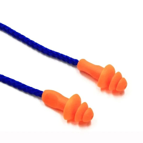 10 bitar Mjuk Silicon Tråd Earon Plug Protector Återanvändbart Hörselskydd