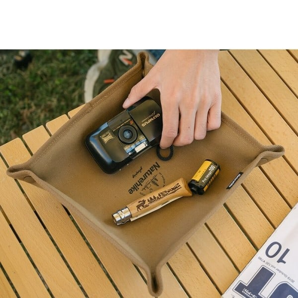 Glamping Lerred Bakke Desktop Opbevaring Boks Udendørs Camping Opbevaring Kasse