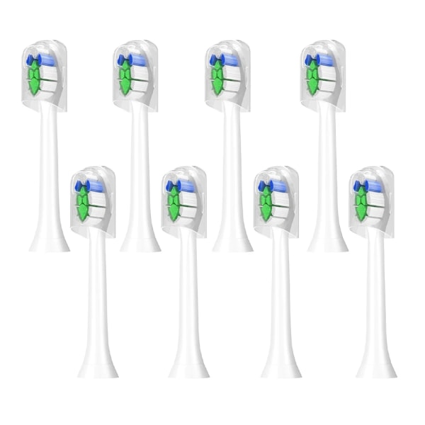 8 stykker børstehoveder tilpasset til Philips Sonicare Diamond Clean HX3/HX6/HX9 Serie Elektrisk tandbørste