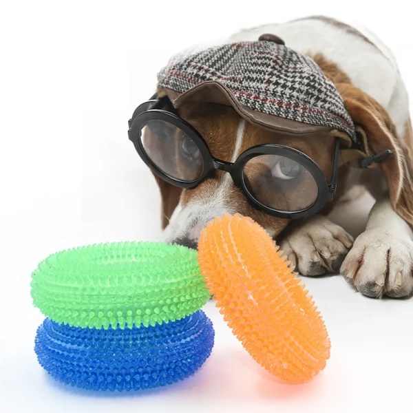 Lemmikki koira interaktiivinen puru lelu pentu purenta kestävä piikki piikki hammas puhdistus lelu