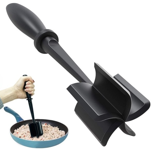Multifunktionell Värmebeständig Kött Masher Nylon Hamburgare Hackare Mald Kött Hackare