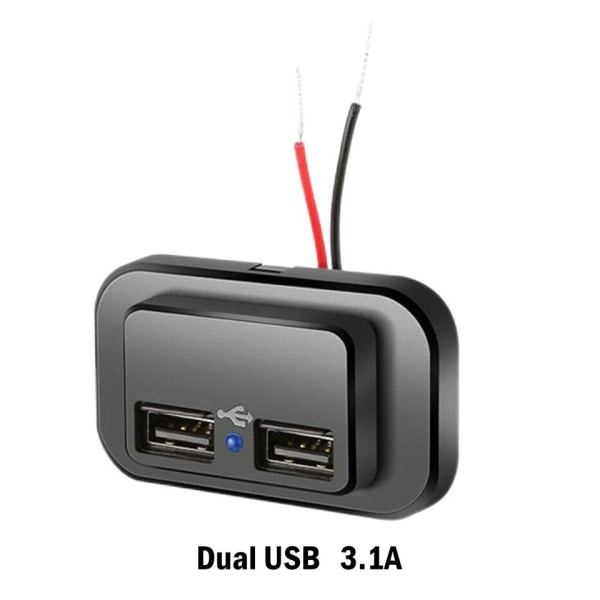 36W QC3.0+PD Dual USB Port Oplader Bil RV Hurtig Oplader Socket Adapter Strøm Outlet Vandtæt